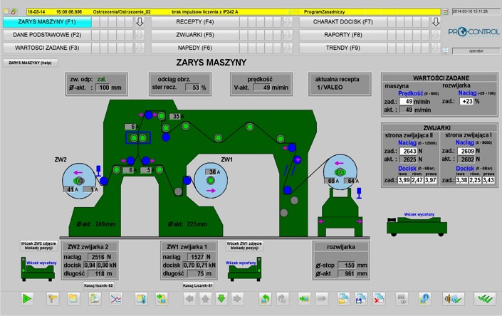 Widok środowiska programistycznego wykorzystującego układ bramek logicznych do tworzenia prostych aplikacji sterujących w zależności od zmian w stanie obiektu.